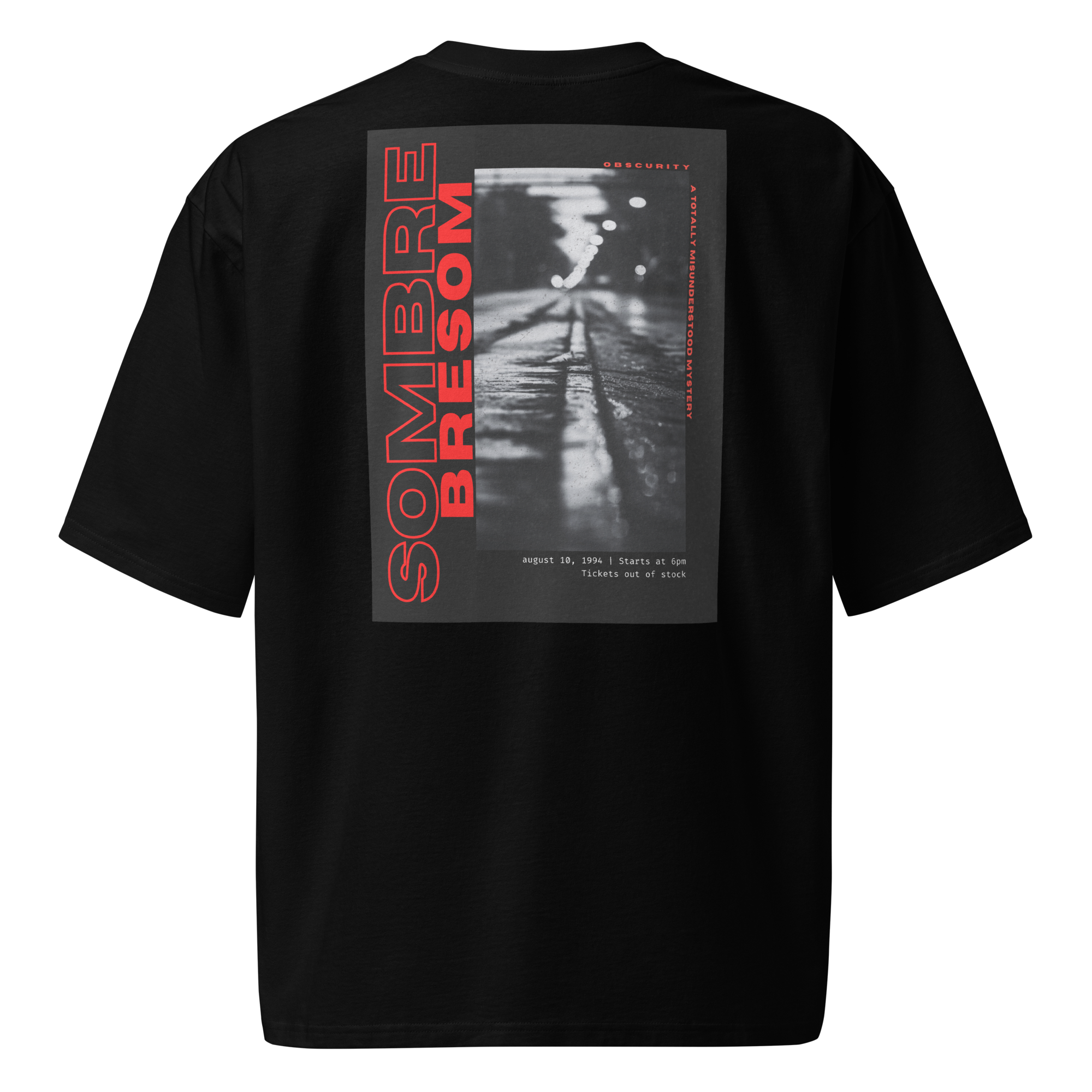 TSHIRT BRESOM - (OVERSIZE) Street sombre bresom Red street view - Fantome - Arriere