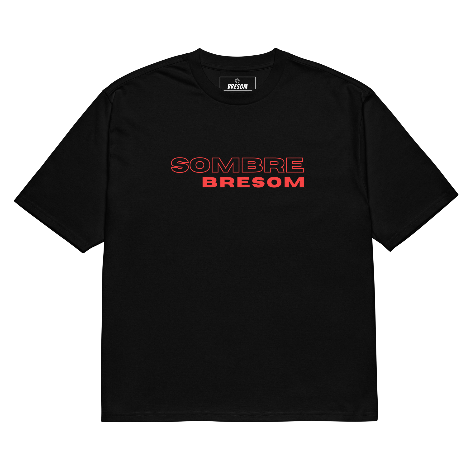 TSHIRT BRESOM - (OVERSIZE) Street sombre bresom Red street view - plat - Avant