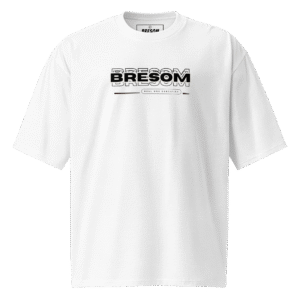 TSHIRT BRESOM - (OVERSIZE) Street sombre bresom code grille modrn - fantome - Avant