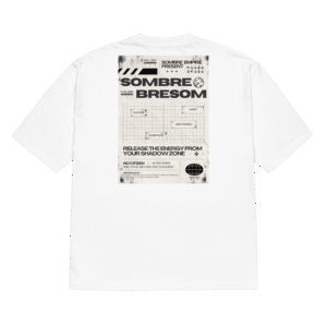 TSHIRT BRESOM - (OVERSIZE) Street sombre bresom code grille modrn - plat - arriere