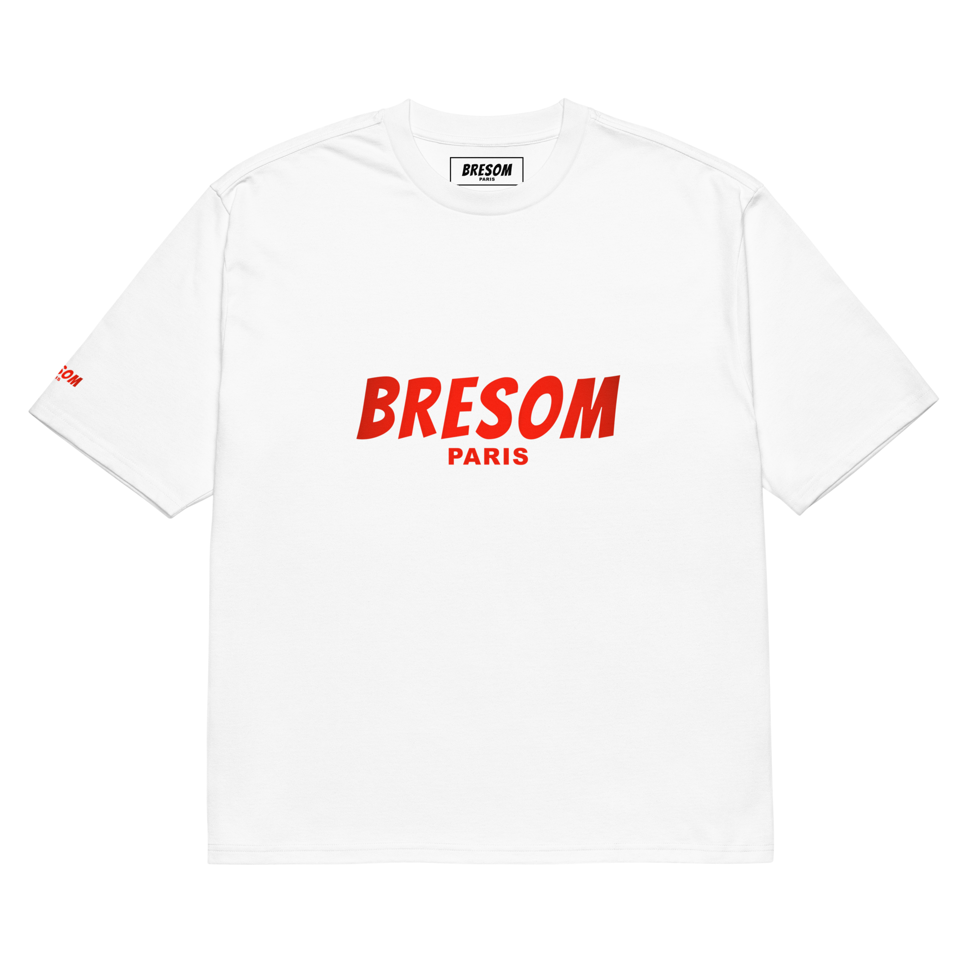 TSHIRT oversized BRESOM - Bresom Paris RedLine - Blanc - Plat Ventre