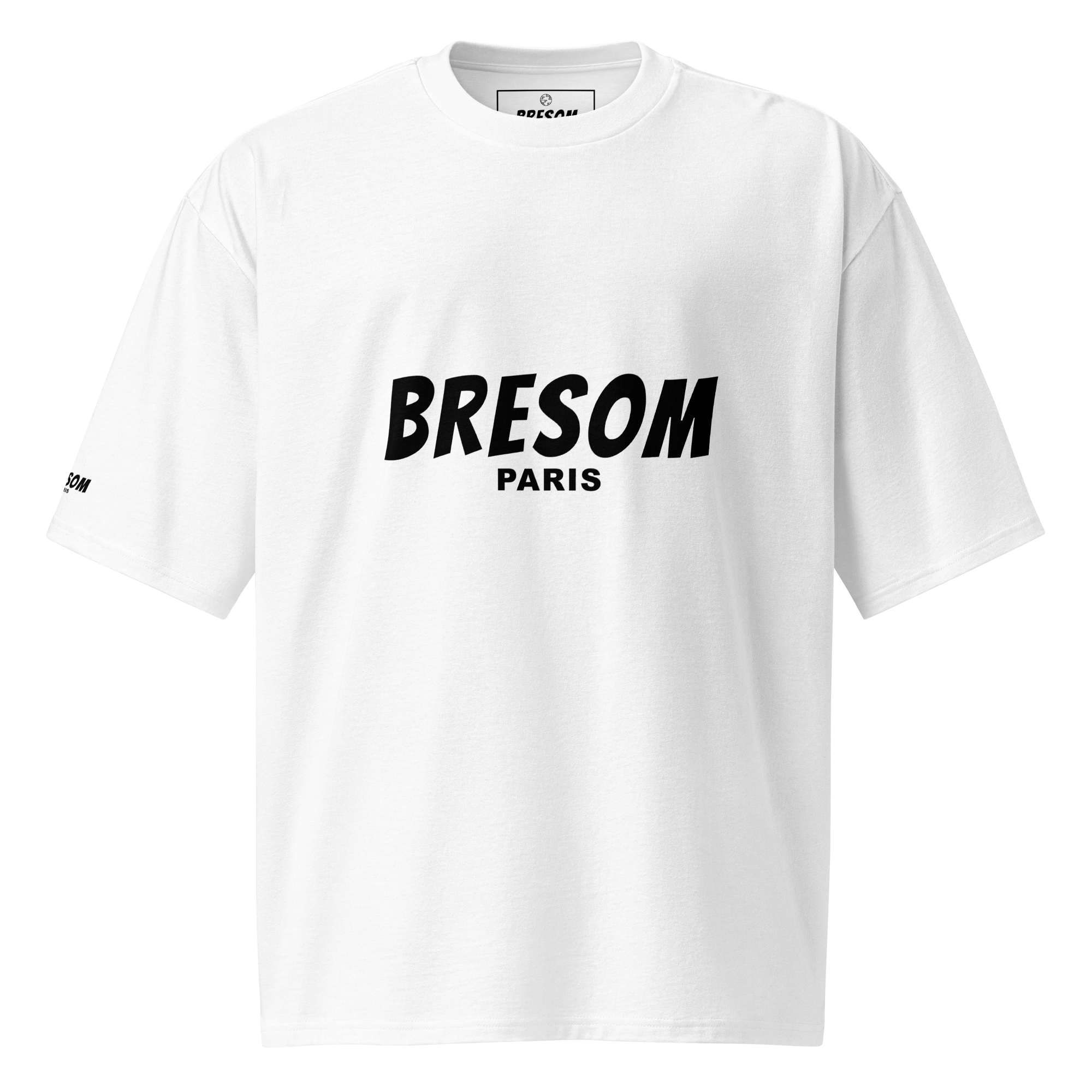TSHIRT oversized BRESOM - Bresom Paris - White Black - Simple Blanc - Fantome - Avant