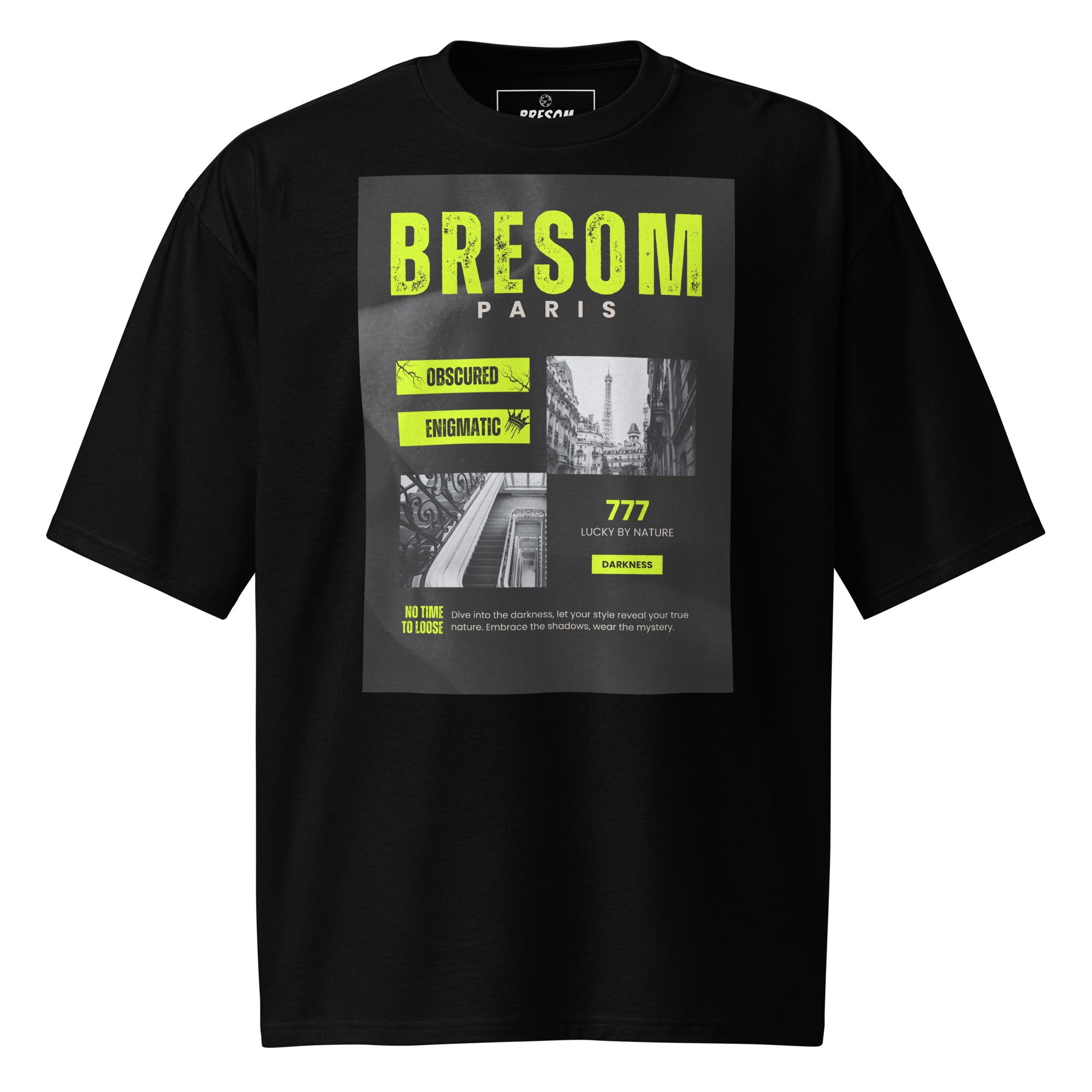 TSHIRT oversized BRESOM - Paris - Fantome - Green Lucky - Avant