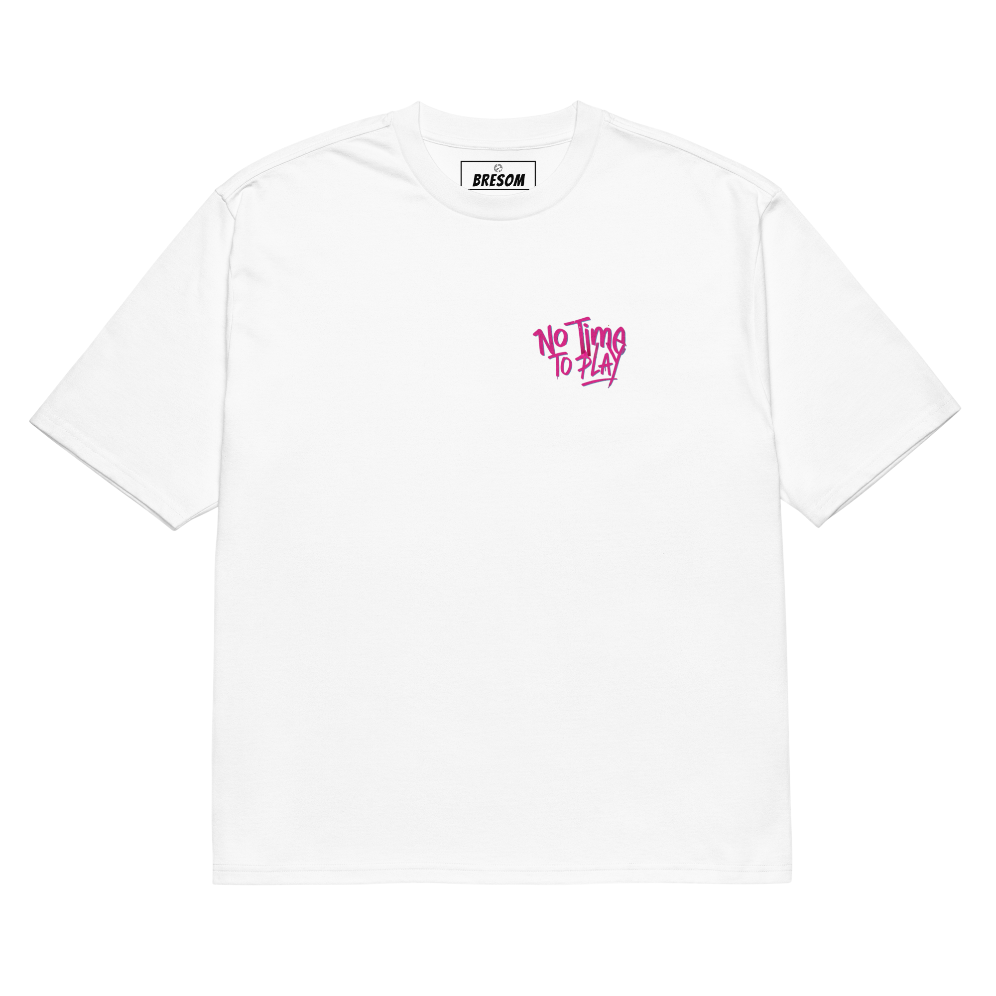 Tshirt Notimetoplay BRESOM oversized Blanc - Plat Avant