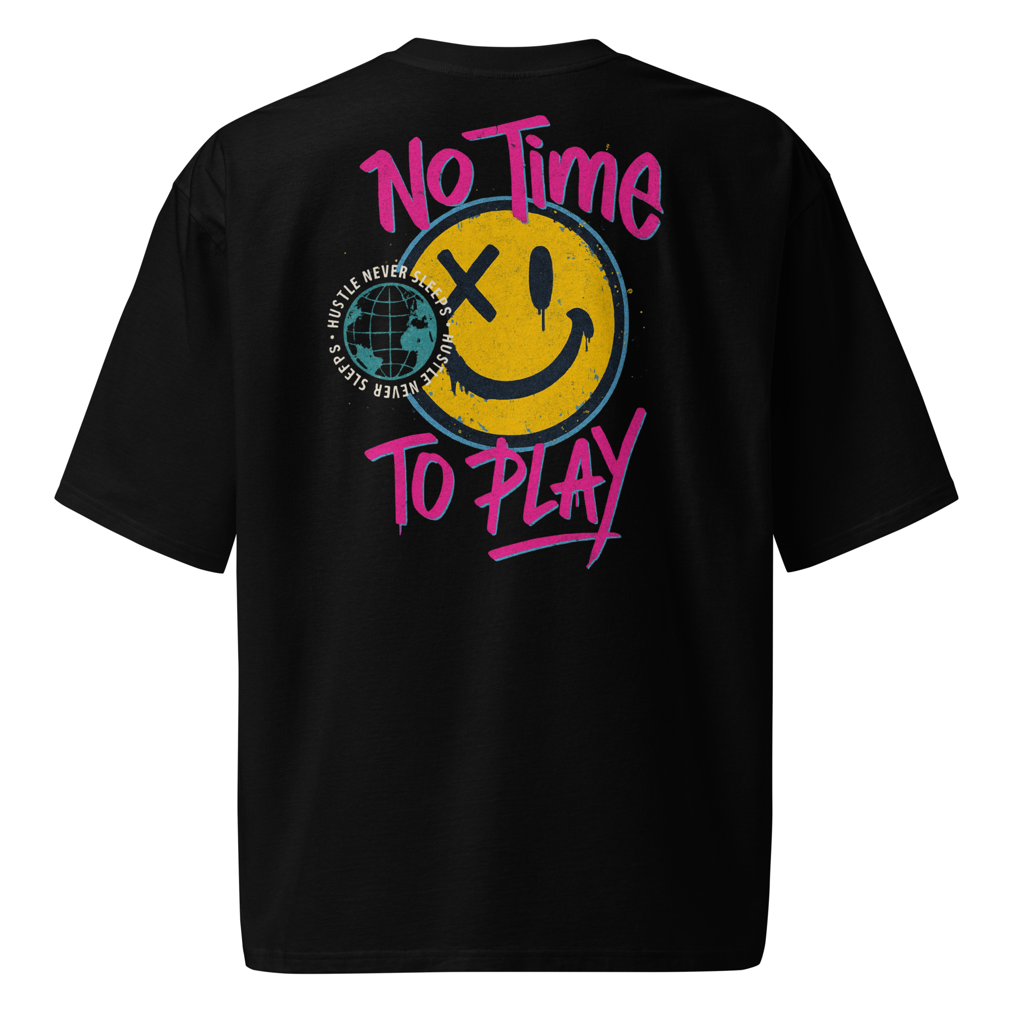Tshirt Notimetoplay BRESOM oversized Noir - Fantome arriere