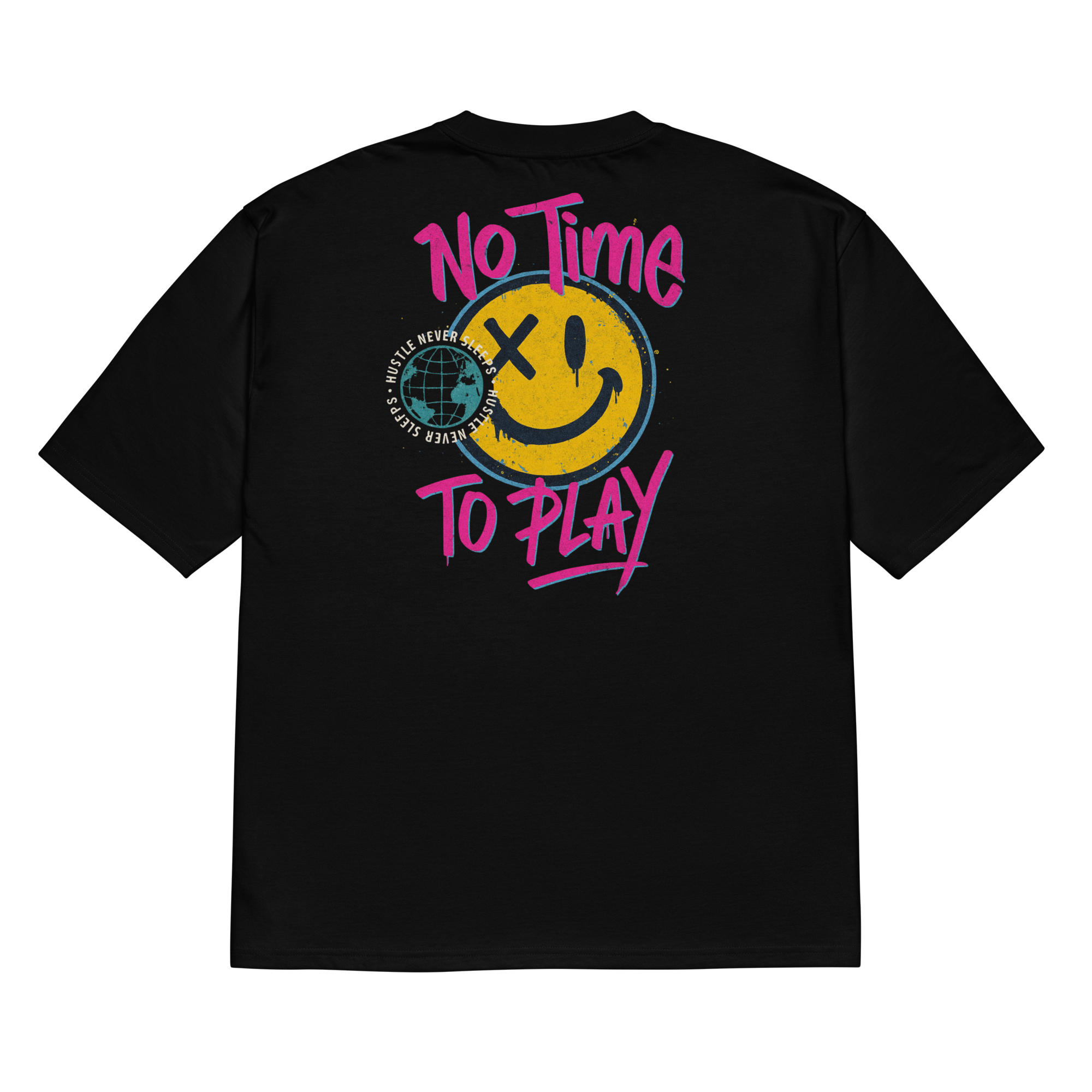 Tshirt Notimetoplay BRESOM oversized Noir - Plat Arriere