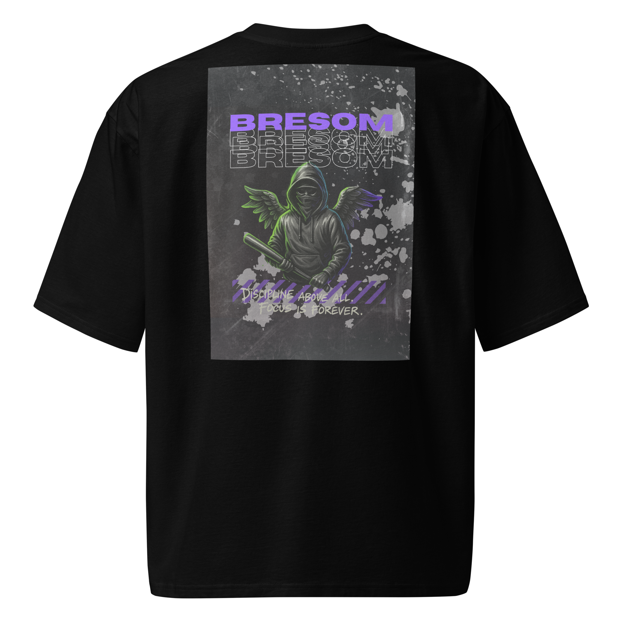 Tshirt Oversize BRESOM Focused - Fantome - Arriere
