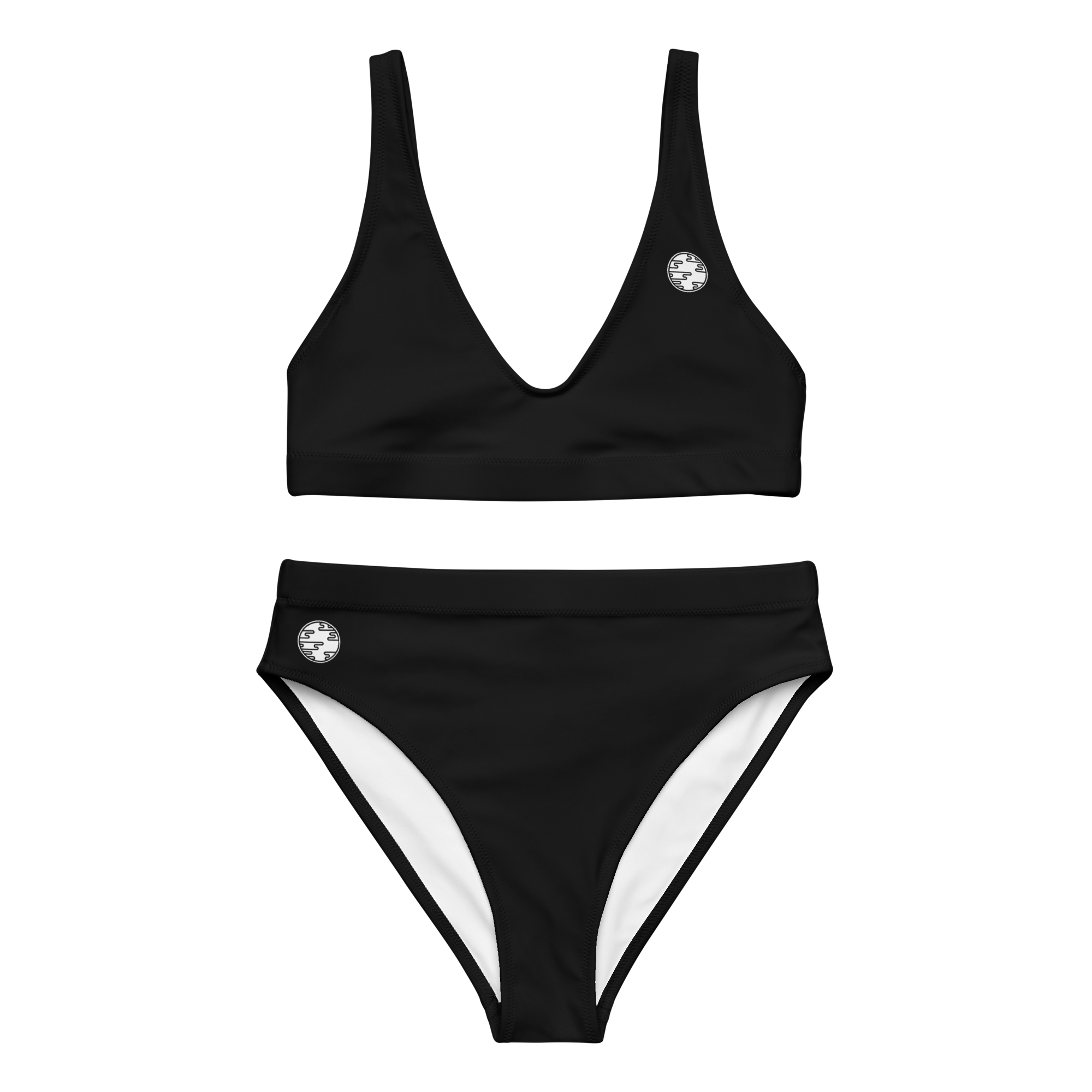 bikini BRESOM noir (logo plein) avant