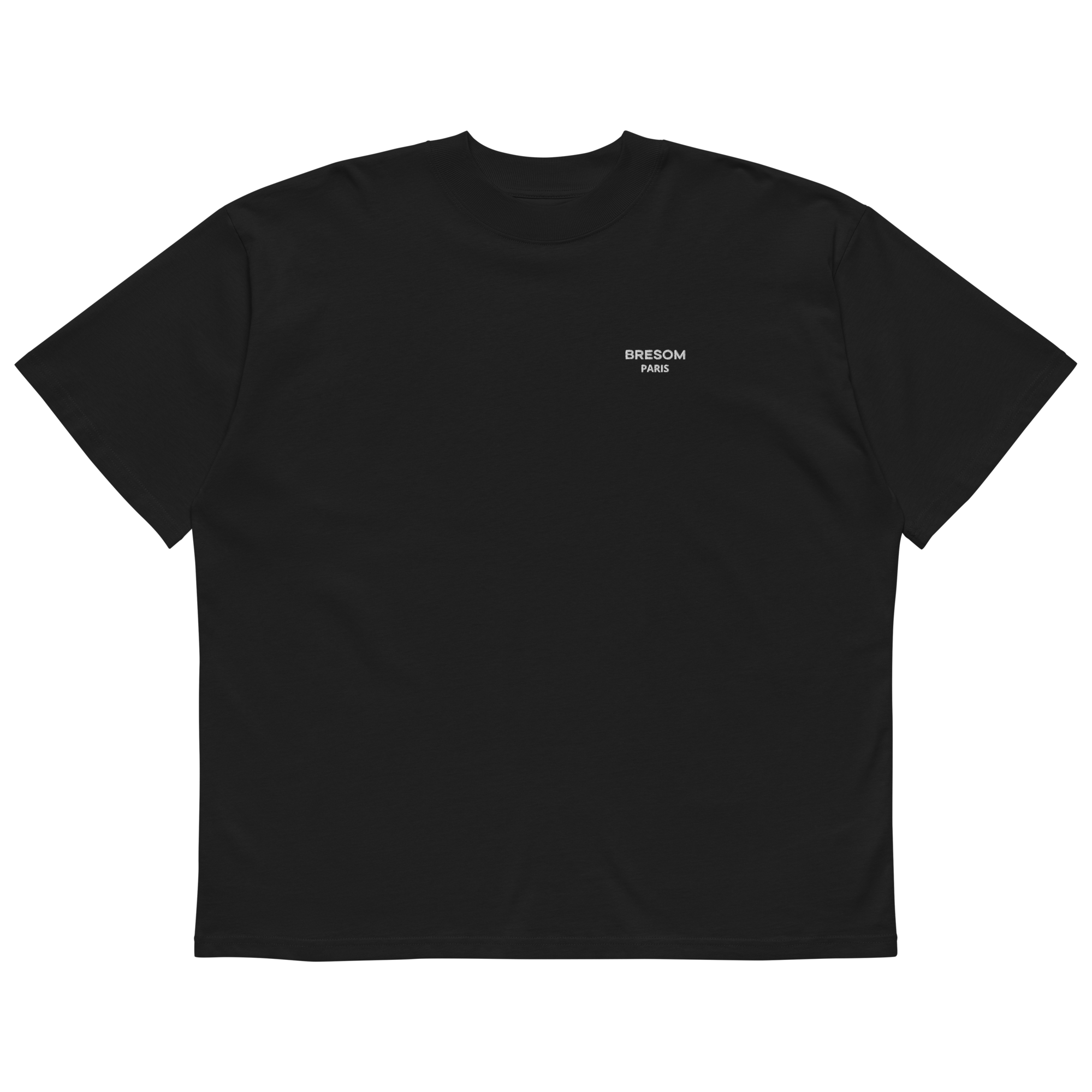 Tshirt BRESOM Paris NOIR brodé - avant plat