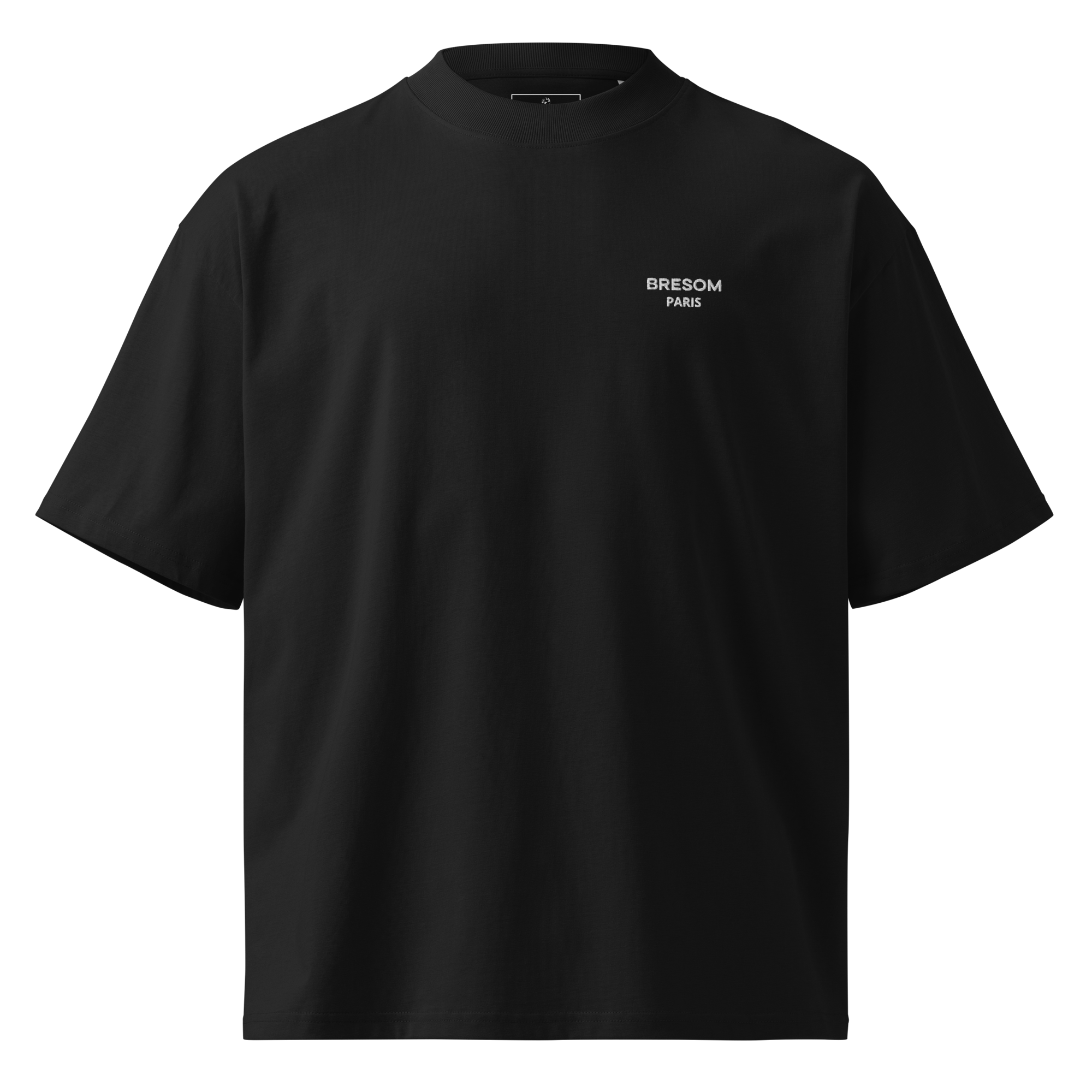 Tshirt BRESOM Paris NOIR brodé - avant
